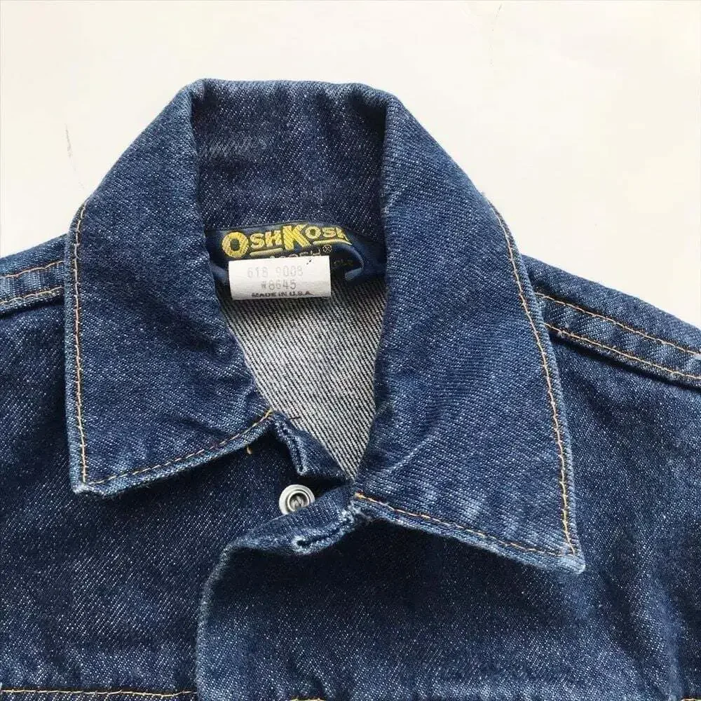 Vintage OshKosh B’gosh Made In USA Denim Trucker Jacket Kids 3T Union Label